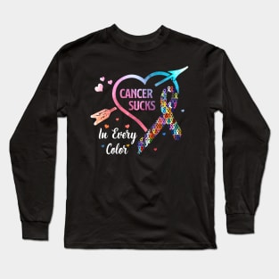 Cancer Sucks In Every Color Long Sleeve T-Shirt